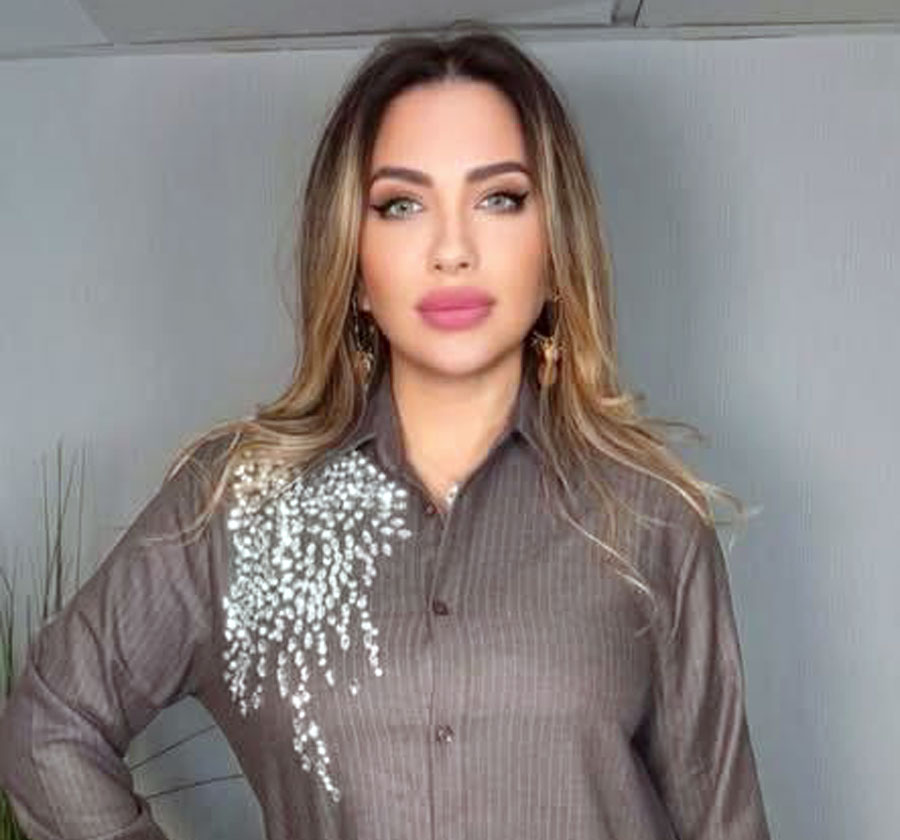Brown Embellished Shirt